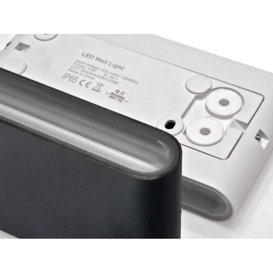 LED2 - Iluminação de parede exterior LED FLAT 2xLED/3W/230V IP65 3000K/4000K/5700K preto