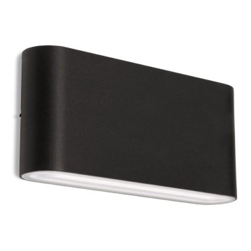 LED2 - Iluminação de parede exterior LED FLAT 2xLED/5W/230V IP65 3000K/4000K/5700K preto