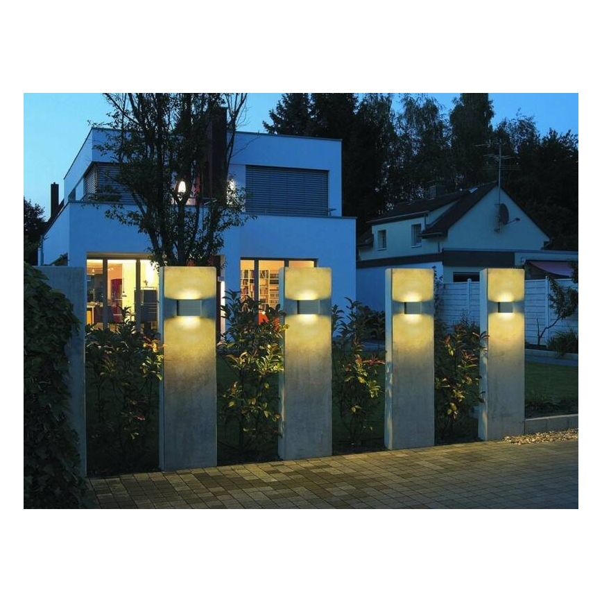 LED2 - Iluminação de parede exterior LED FLAT 2xLED/5W/230V IP65