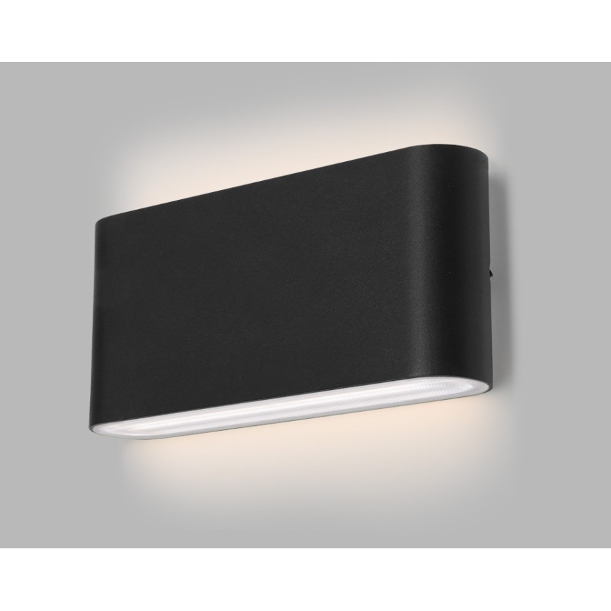 LED2 - Iluminação de parede exterior LED FLAT 2xLED/5W/230V IP65 3000K/4000K/5700K preto