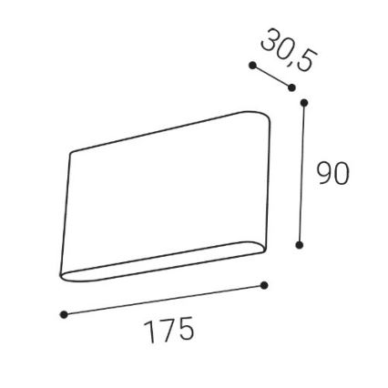 LED2 - Iluminação de parede exterior LED FLAT 2xLED/5W/230V IP65 3000K/4000K/5700K preto
