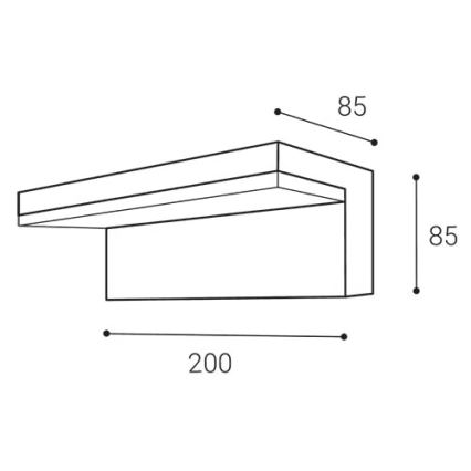 LED2 - Iluminação de parede exterior LED HUGO LED/9W/230V IP54 3000K/4000K