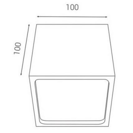 LED2 - Iluminação de teto exterior LED CUBE LED/12W/230V antracite IP54