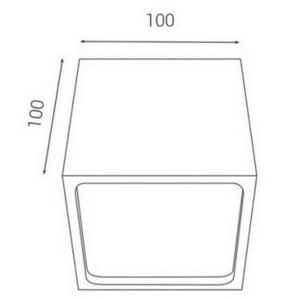 LED2 - Iluminação de teto exterior LED CUBE LED/12W/230V branca