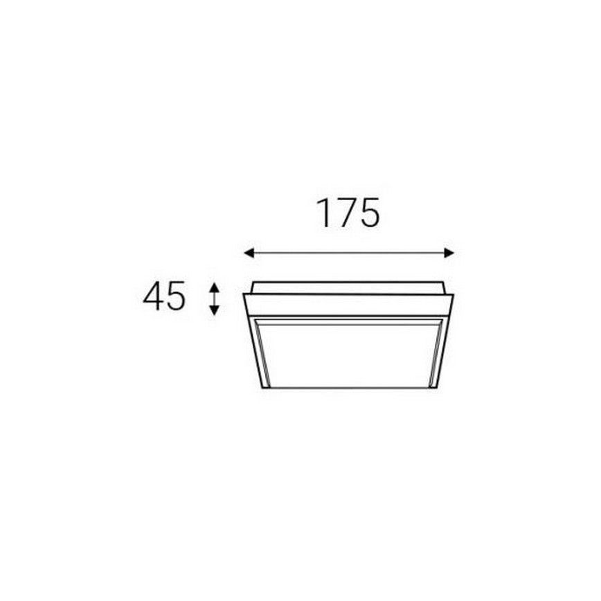 LED2 - Iluminação de teto exterior LED QUADO LED/10W/230V antracite IP54