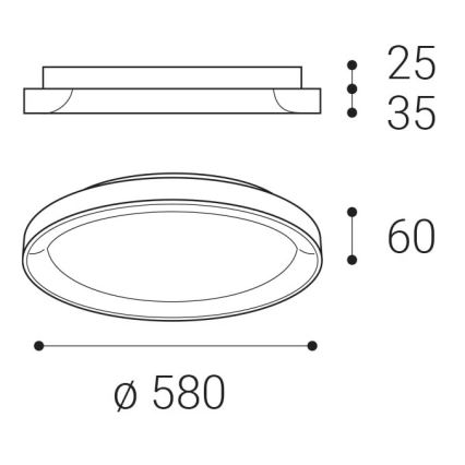 LED2 - Iluminação de teto LED BELLA LED/48W/230V 3000K/4000K branco