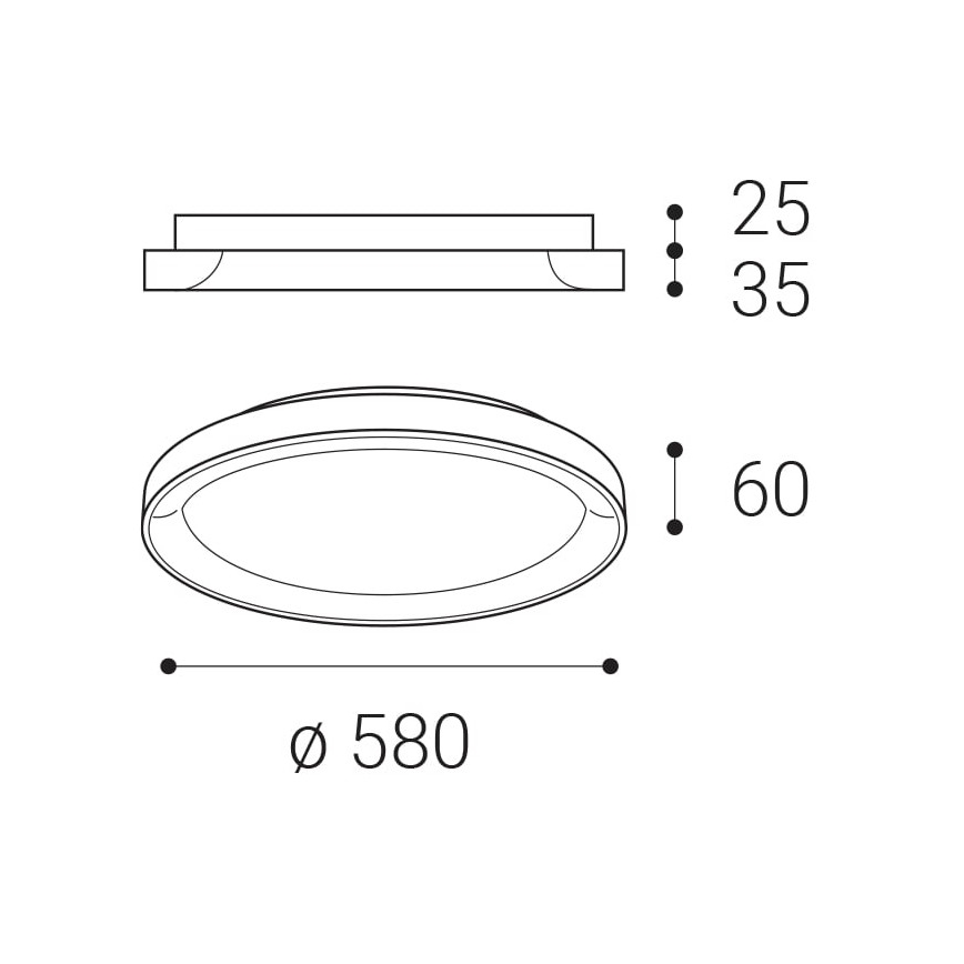 LED2 - Iluminação de teto LED BELLA LED/48W/230V 3000K/4000K branco