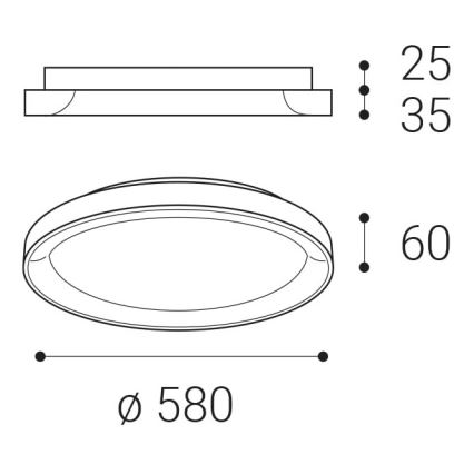 LED2 - Iluminação de teto LED BELLA LED/48W/230V 3000K/4000K castanho
