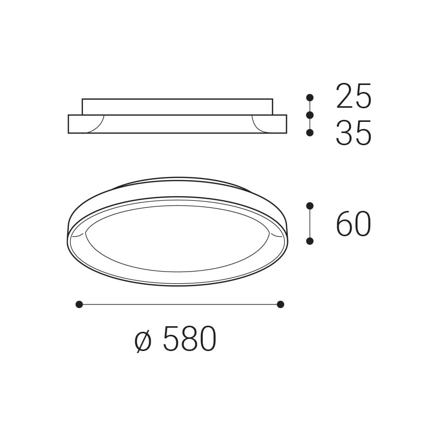 LED2 - Iluminação de teto LED BELLA LED/48W/230V 3000K/4000K castanho