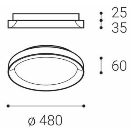 LED2 - Iluminação de teto LED BELLA SLIM LED/38W/230V 3000/4000K preta