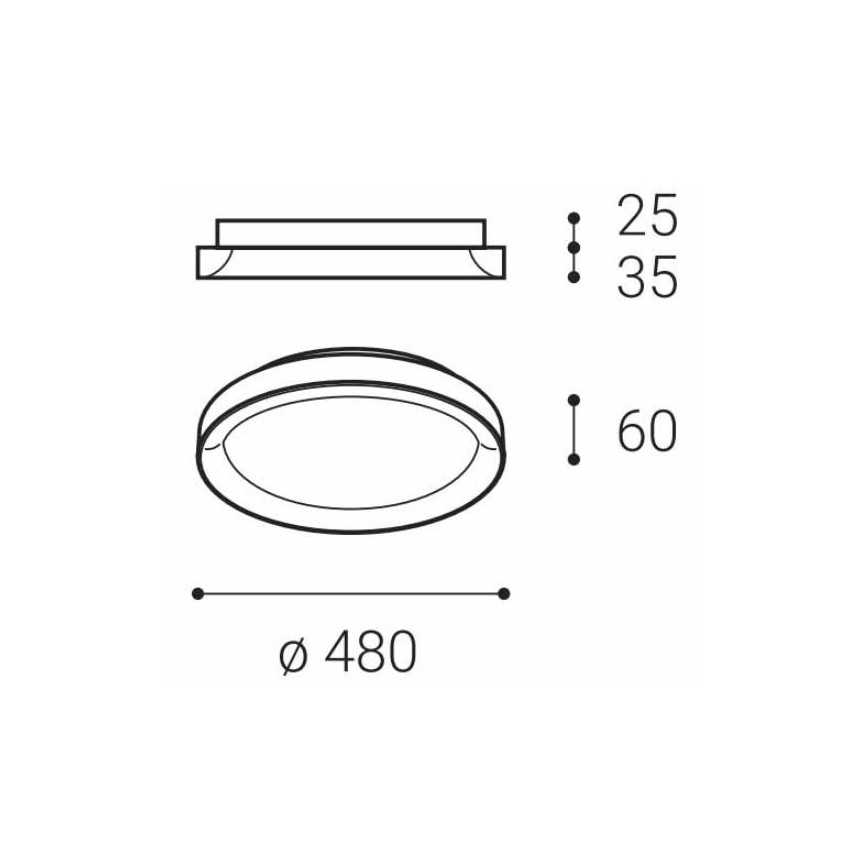 LED2 - Iluminação de teto LED BELLA SLIM LED/38W/230V 3000/4000K preta