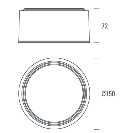 LED2 - Iluminação de teto LED BUTTON LED/17W/230V prateada