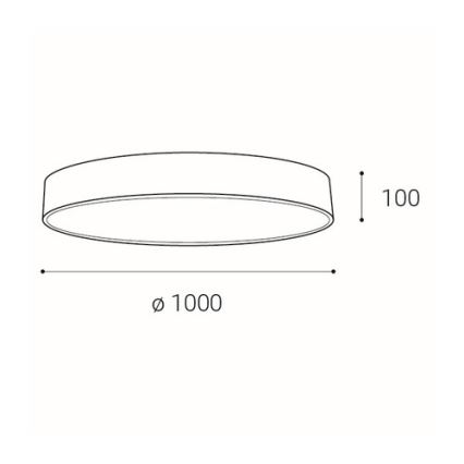 LED2 - Iluminação de teto LED com regulação MONO LED/153W/230V 3000K/4000K branco