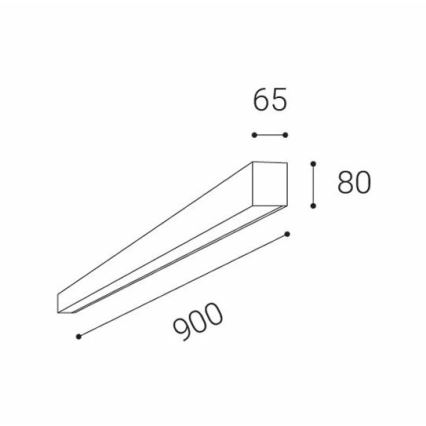 LED2 - Iluminação de teto LED LINO LED/24W/230V 3000K/3500K/4000K preto 90 cm