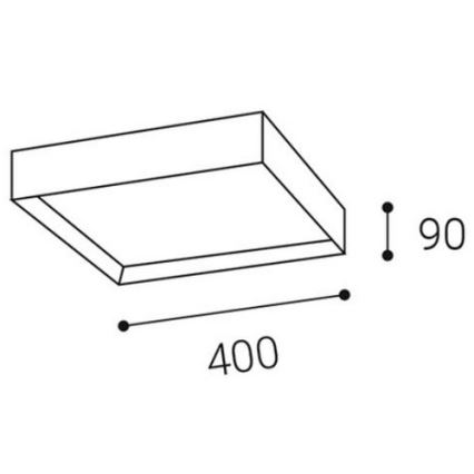 LED2 - Iluminação de teto LED MILO LED/30W/230V preta 3000/4000K