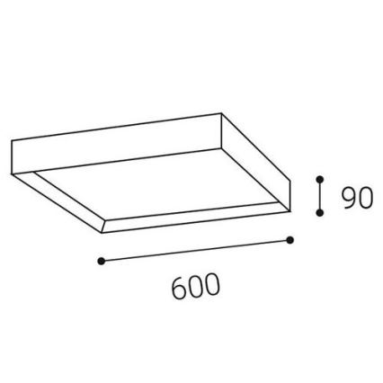 LED2 - Iluminação de teto LED MILO LED/60W/230V 3000/4000K