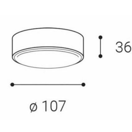 LED2 - Iluminação de teto LED ROLO LED/6W/230V IP65 antracite