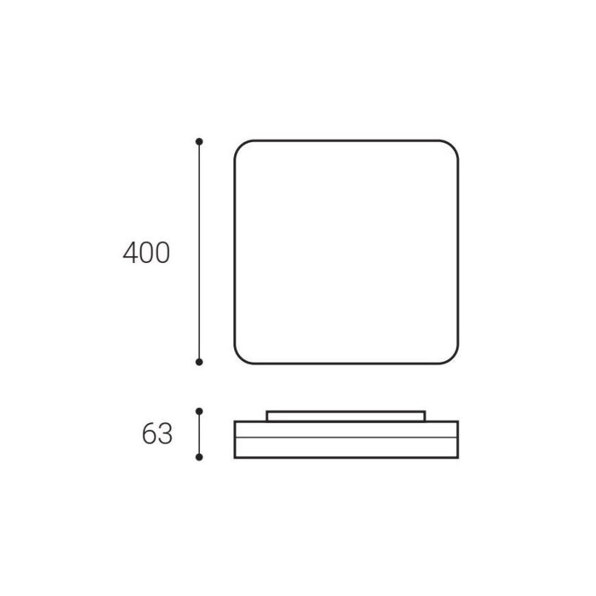 LED2 - Iluminação de teto LED SQUARE II LED/30W/230V 3000/4000/5700K IP54
