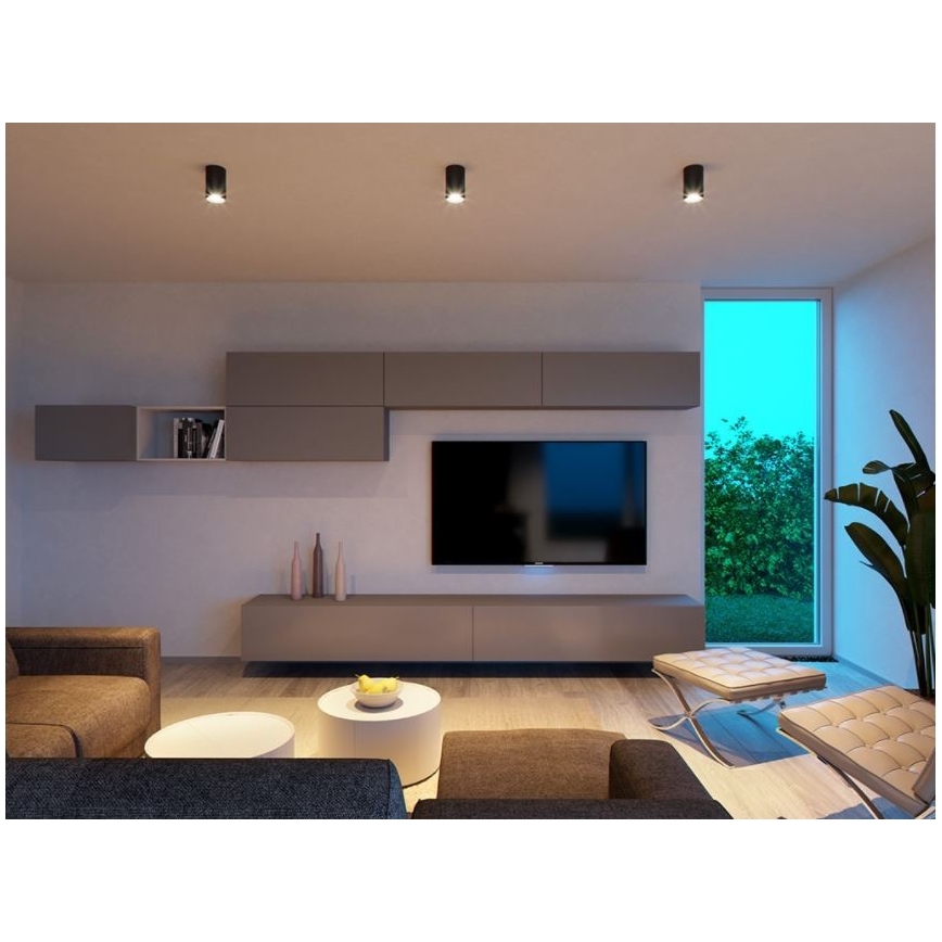 LED2 - Iluminação de teto LED TUBUS LED/9W/230V preta