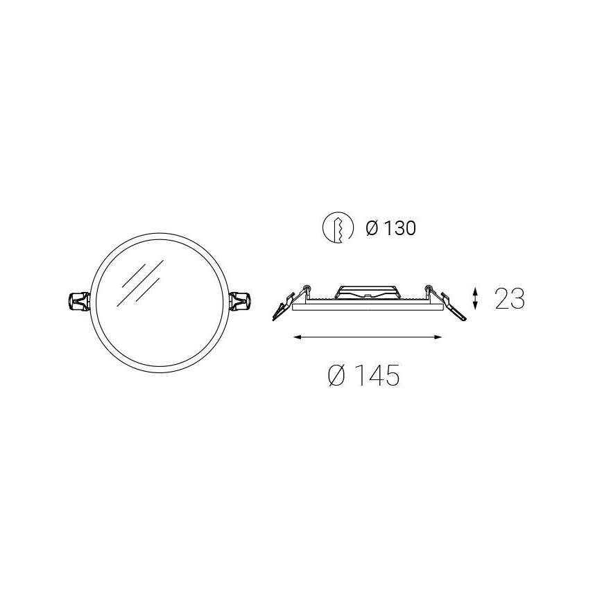 LED2 - Iluminação embutida de casa de banho LED SLIM LED/10W/230V IP43 CRI 90
