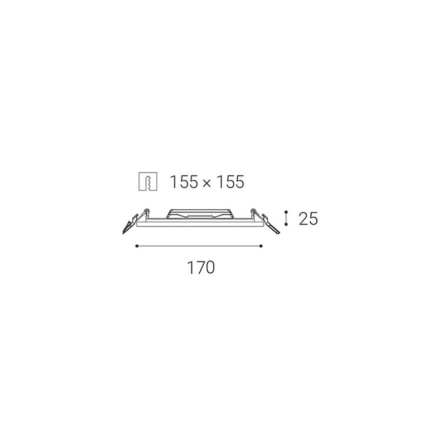 LED2 - Iluminação embutida de casa de banho LED SLIM LED/15W/230V IP43 CRI 90
