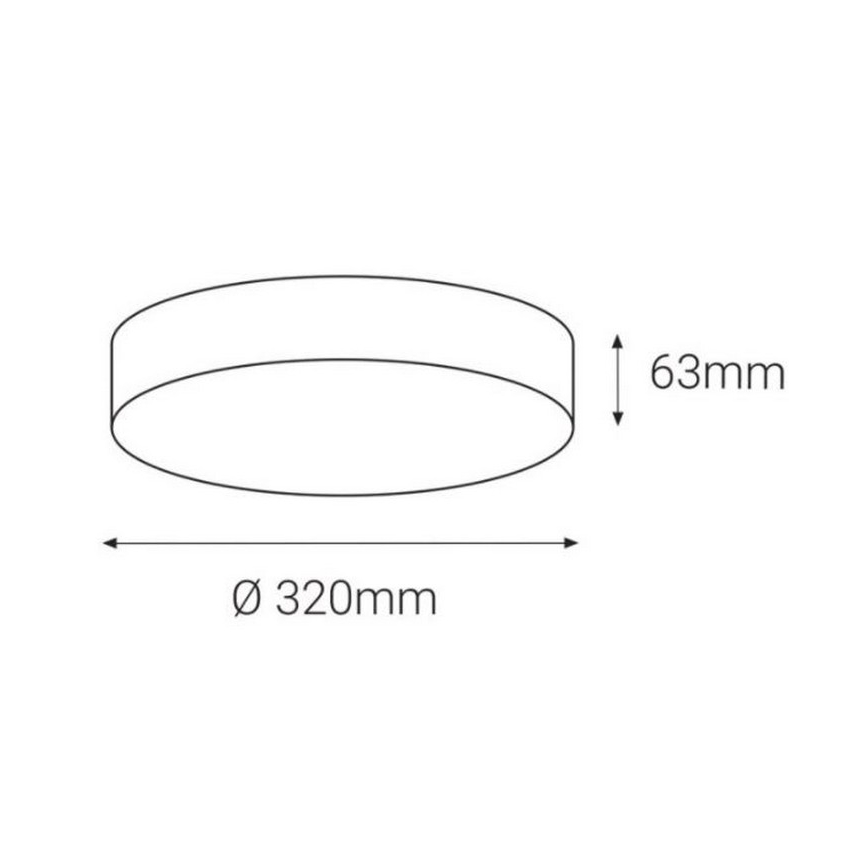 LED2 - Iluminação de teto exterior LED com sensor DRUM LED/21W/230V IP65 3000K/4000K/6500K