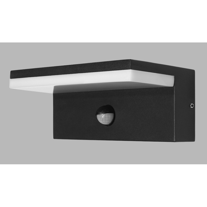 LED2 - LED Iluminação de parede exterior com sensor HUGO LED/9W/230V IP54 3000K/4000K