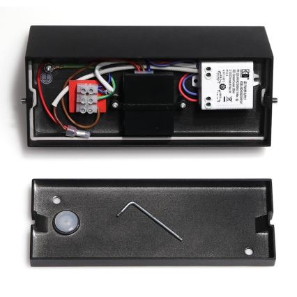 LED2 - LED Iluminação de parede exterior com sensor HUGO LED/9W/230V IP54 3000K/4000K