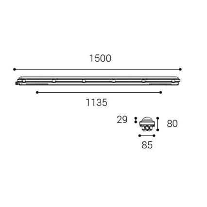 LED2 - Iluminação industrial LED DUSTER LED/52W/230V IP66