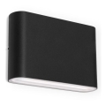 LED2 - Luminária de parede exterior LED FLAT 2xLED/3W/230V IP65 3000K/4000K/5700K preta