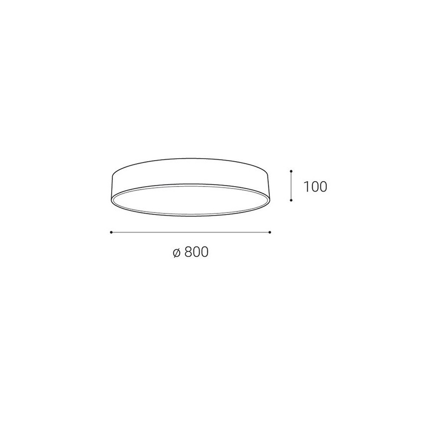 LED2 - Luminária de teto dimmerizável MONO LED/100W/230V 3000K/4000K preta