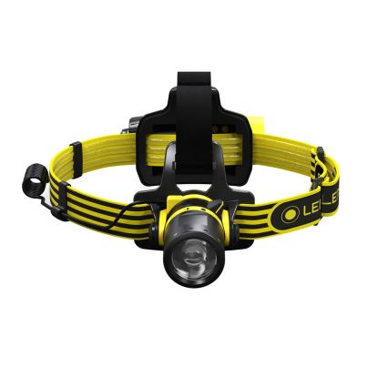 Ledlenser EXH8 - Lanterna frontal LED regulável LED/3xAA IP66 180 lm 40 h amarela