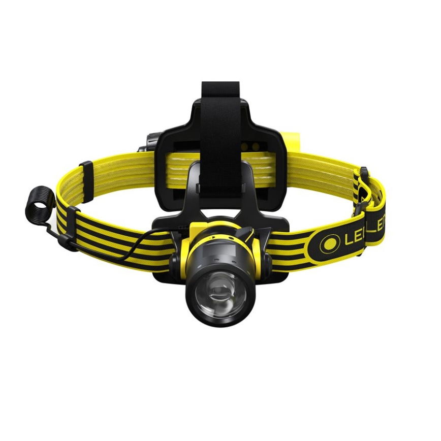 Ledlenser EXH8 - Lanterna frontal LED regulável LED/3xAA IP66 180 lm 40 h amarela