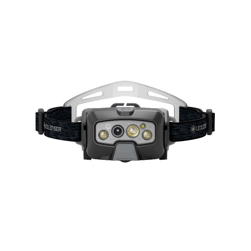 Ledlenser HF8R Core - Lanterna frontal recarregável com LED regulável, 2000 mAh, IP68, 800 lm, 60 h, cinzenta