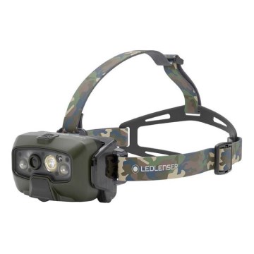 Ledlenser HF8R Core RGB - Lanterna Frontal Recarregável LED Dimerizável/3700 mAh IP68 1600 lm 90h Verde