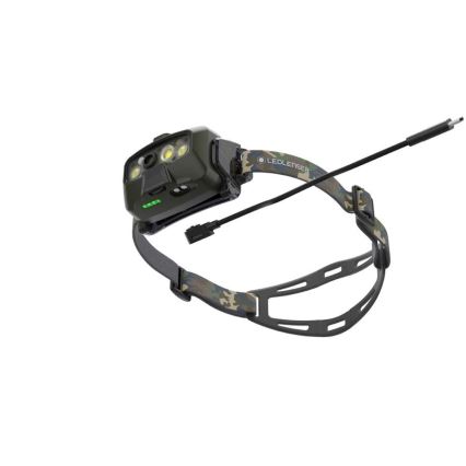 Ledlenser HF8R Core RGB - Lanterna Frontal Recarregável LED Dimerizável/3700 mAh IP68 1600 lm 90h Verde