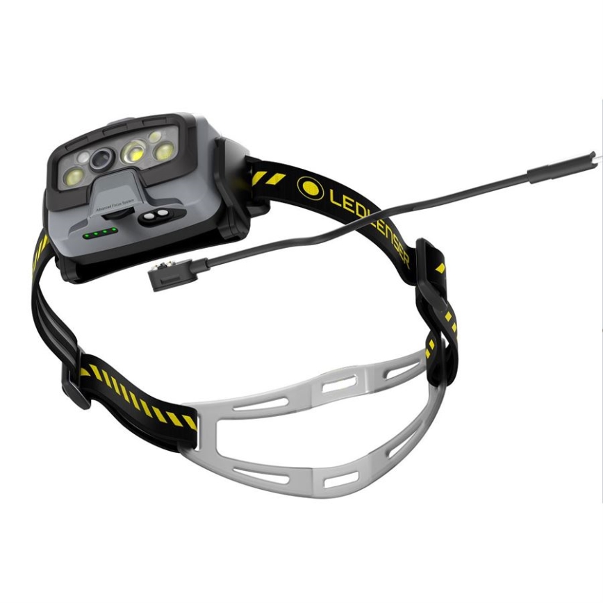 Ledlenser HF8R Work - Lanterna frontal recarregável regulável LED/3700 mAh IP68 1600 lm 90 h preta