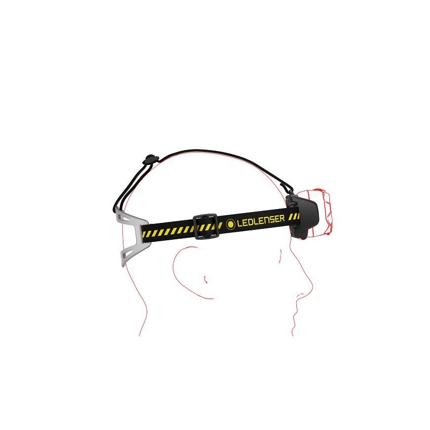 Ledlenser HF8R Work - Lanterna frontal recarregável regulável LED/3700 mAh IP68 1600 lm 90 h preta