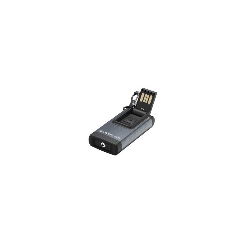 Ledlenser K4R CINZENTO - Lanterna de bolso recarregável com LED regulável, 180 mAh, IP2X, 120 lm