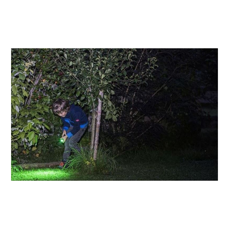 Ledlenser KIDBEAM4 DINO - lanterna infantil LED dimerizável, 2xAAA, IP44, verde