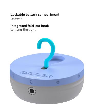 Ledlenser KIDCAMP6 RAINBOW - Lâmpada portátil LED dimerizável, 3xAAA, IP44, azul