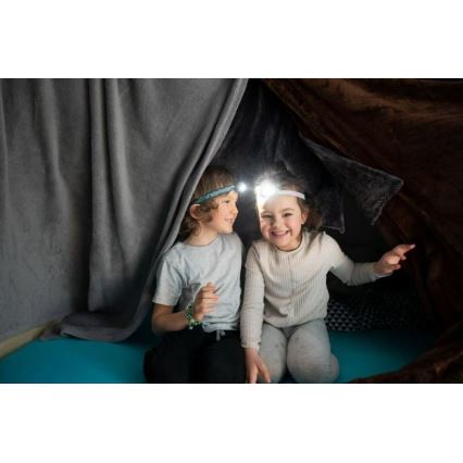 Ledlenser KIDLED2 DINO - Lanterna de cabeça infantil LED regulável, 1xAAA, IPX4, 40 lm, 20 h, verde
