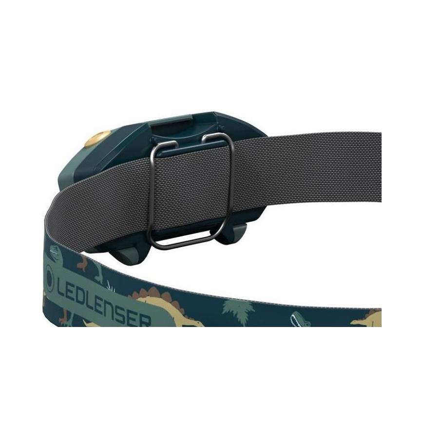 Ledlenser KIDLED2 DINO - Lanterna de cabeça infantil LED regulável, 1xAAA, IPX4, 40 lm, 20 h, verde