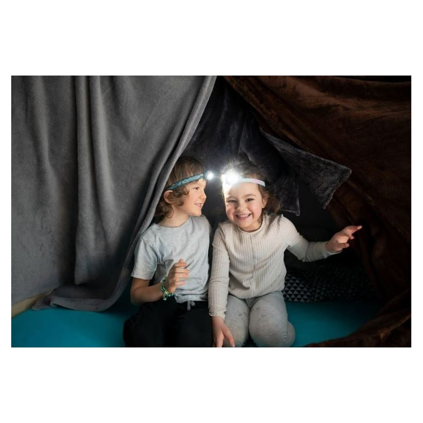 Ledlenser KIDLED2 RAINBOW - Lanterna frontal infantil LED regulável LED/1xAAA IPX4 40 lm 20h roxa