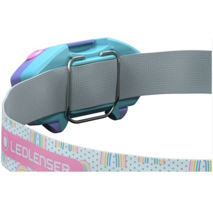 Ledlenser KIDLED2 RAINBOW - Lanterna frontal infantil LED regulável LED/1xAAA IPX4 40 lm 20h roxa
