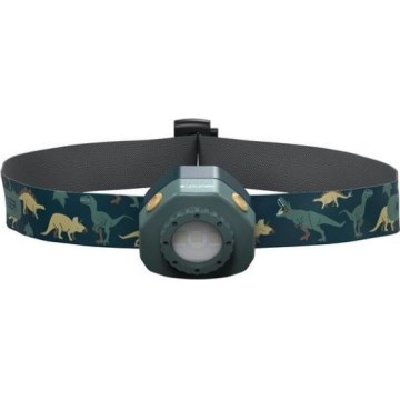 Ledlenser KIDLED4R DINO - Lanterna frontal infantil recarregável com LED e intensidade regulável LED/280 mAh IPX4 40 lm 18 h verde