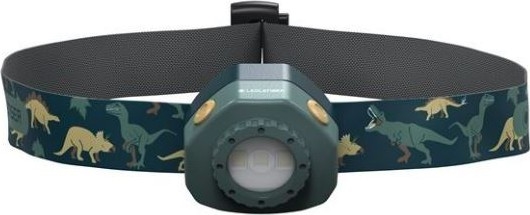 Ledlenser KIDLED4R DINO - Lanterna frontal infantil recarregável com LED e intensidade regulável LED/280 mAh IPX4 40 lm 18 h verde