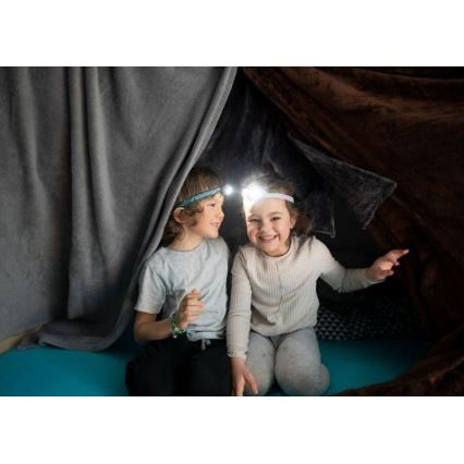 Ledlenser KIDLED4R DINO - Lanterna frontal infantil recarregável com LED e intensidade regulável LED/280 mAh IPX4 40 lm 18 h verde