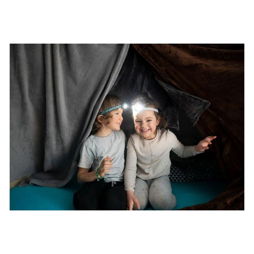 Ledlenser KIDLED4R DINO - Lanterna frontal infantil recarregável com LED e intensidade regulável LED/280 mAh IPX4 40 lm 18 h verde