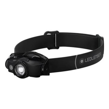 Ledlenser MH4 - Lanterna frontal recarregável LED com regulação de intensidade LED/750 mAh IP54 400 lm 35 h preta
